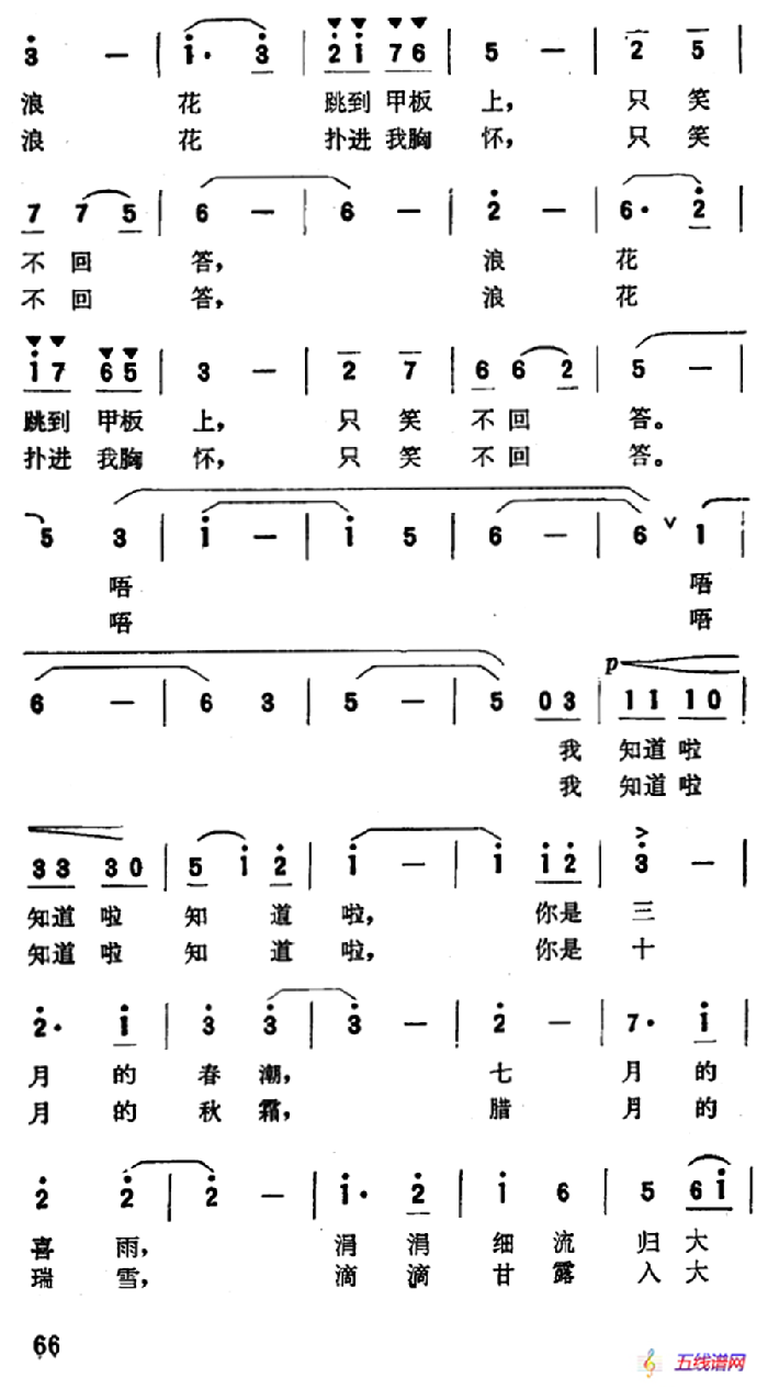 大海也是我的家（王道诚 刘云龙词 王锡仁曲）