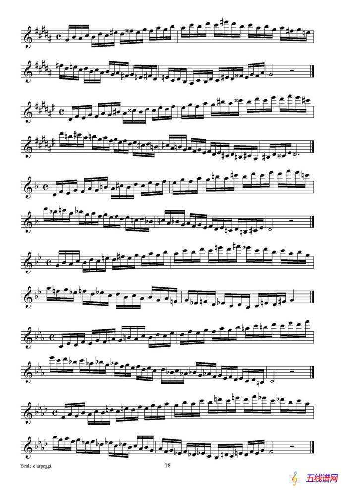 实用的萨克斯音阶练习曲集（P16——30）