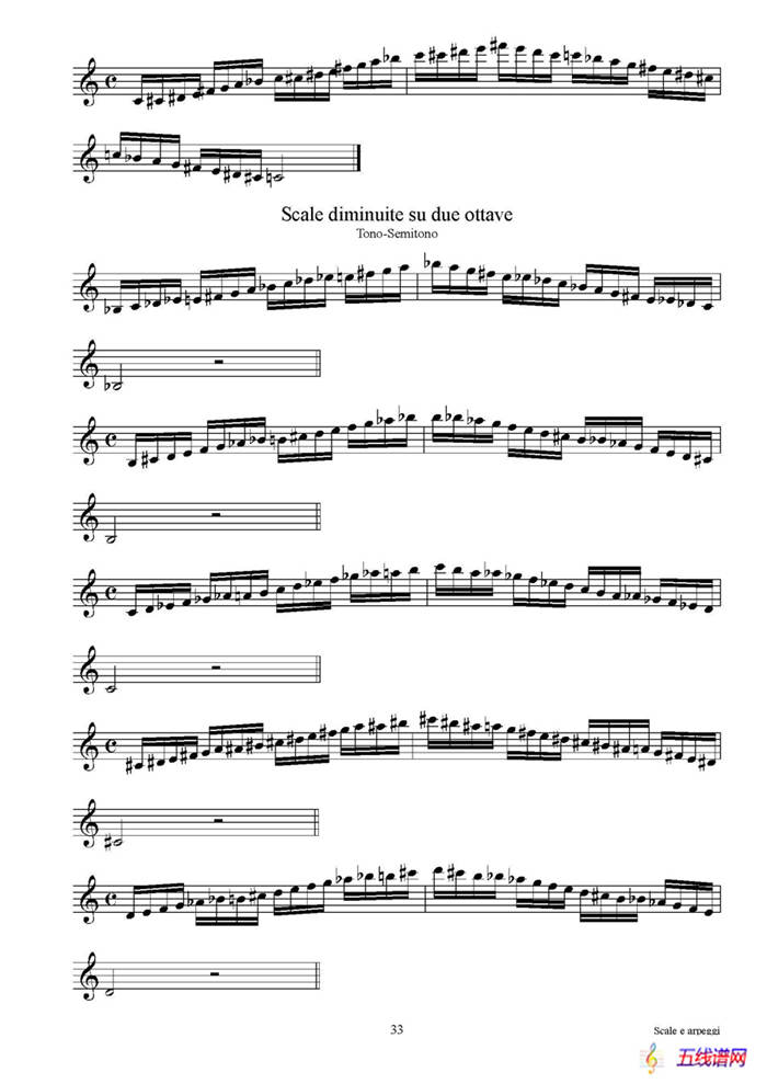 实用的萨克斯音阶练习曲集（P31——46）