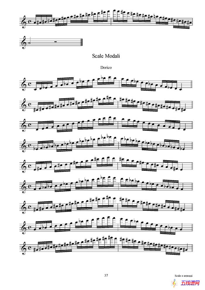 实用的萨克斯音阶练习曲集（P31——46）