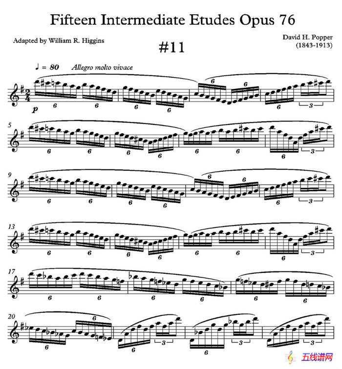 中级练习曲15首 Op76（11）