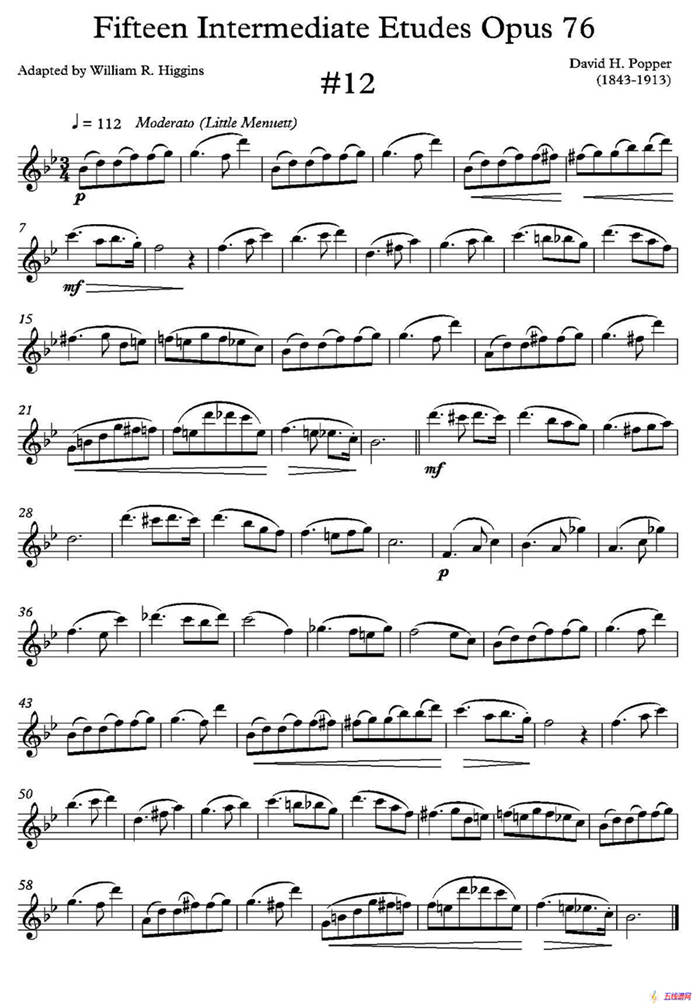 中级练习曲15首 Op76（12）