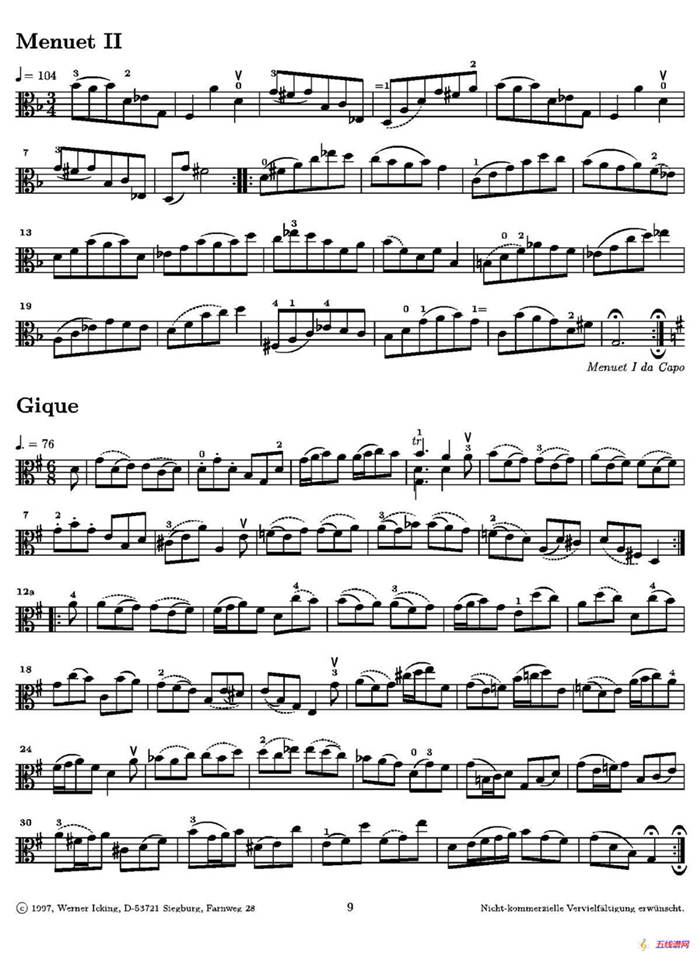 巴赫《无伴奏组曲》Ⅰ（中提琴）