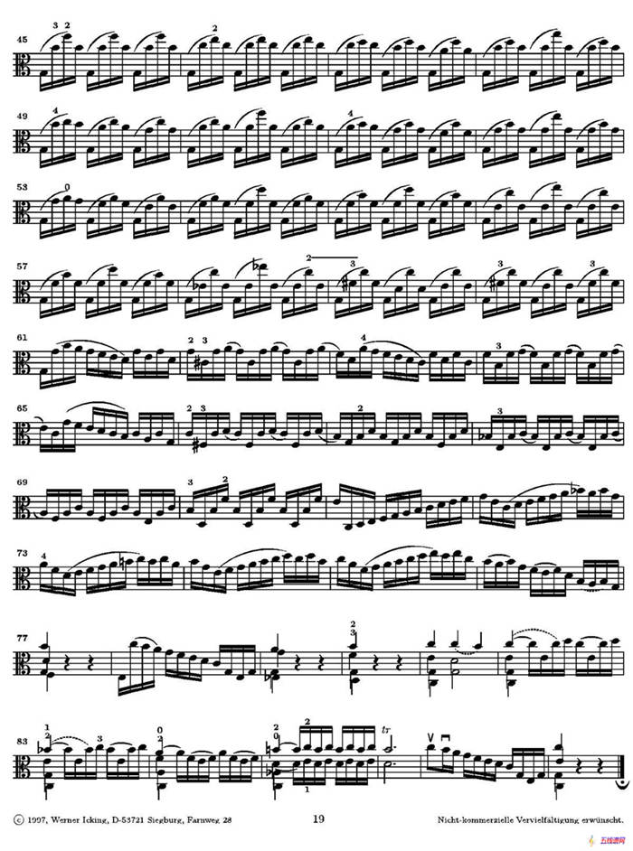 巴赫《无伴奏组曲》Ⅲ（中提琴）