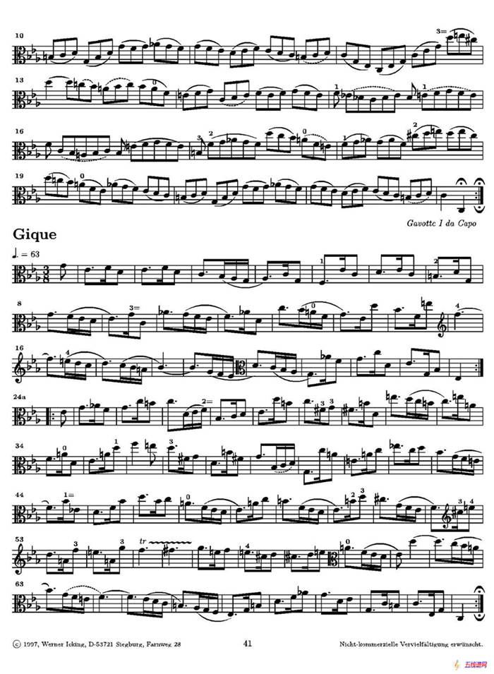 巴赫《无伴奏组曲》Ⅴ（中提琴）