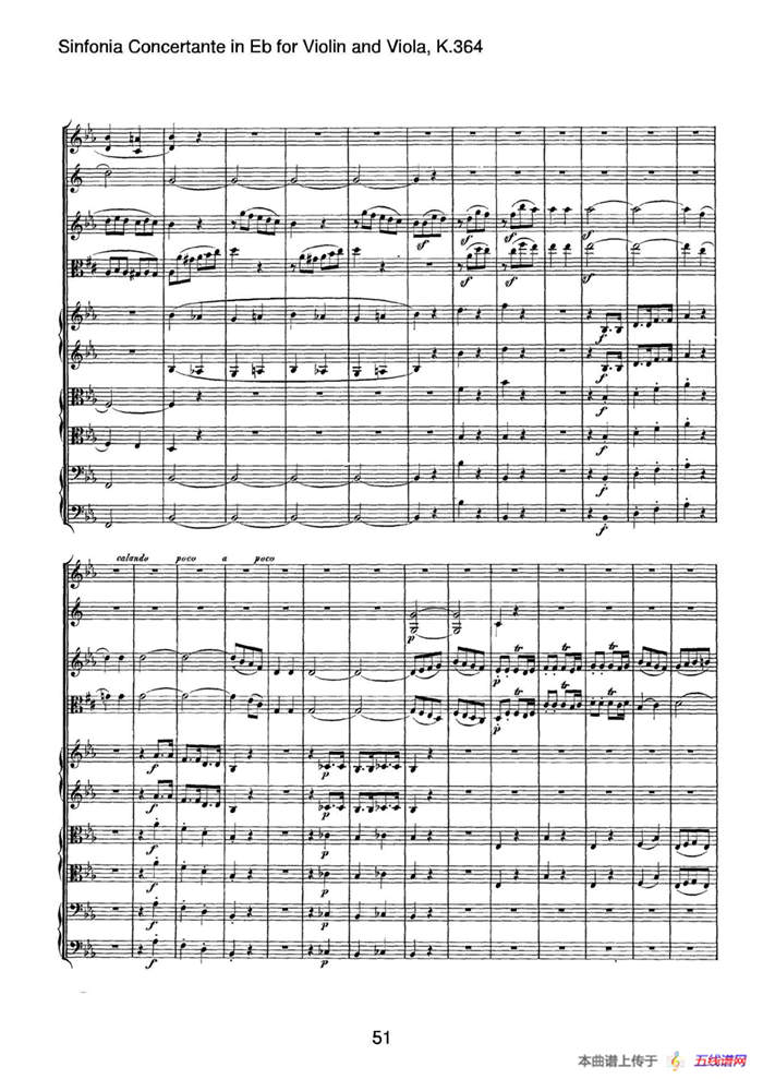 降E大调交响协奏曲（《Sinfonia Concertante in Eb》for Violin and Viola K.364）