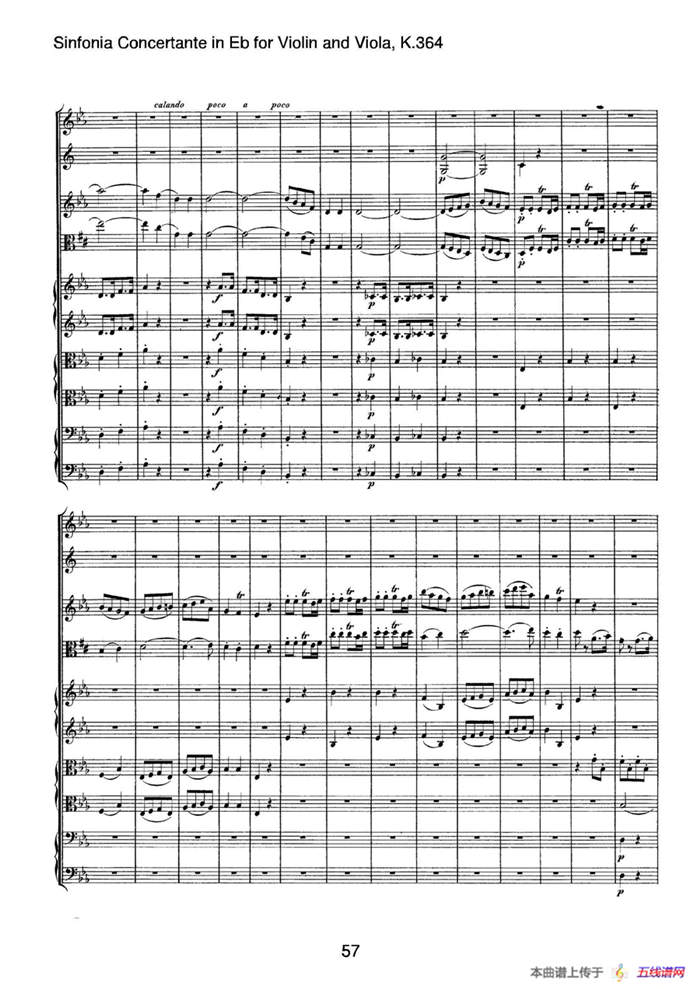 降E大调交响协奏曲（《Sinfonia Concertante in Eb》for Violin and Viola K.364）