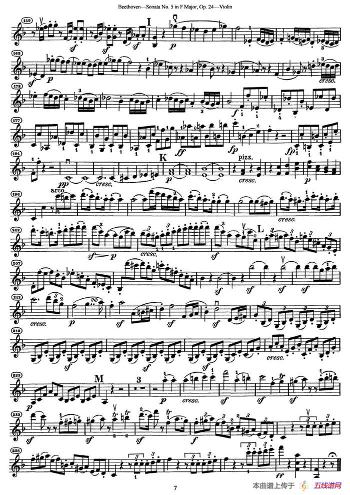 Sonata No.5 in F Major Op.24（F大调第五小提琴奏鸣曲）