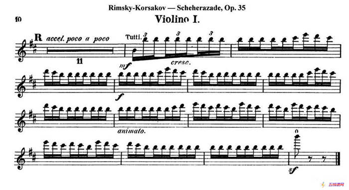 Scheherazade（Ⅱ）Op.35（第一小提琴）