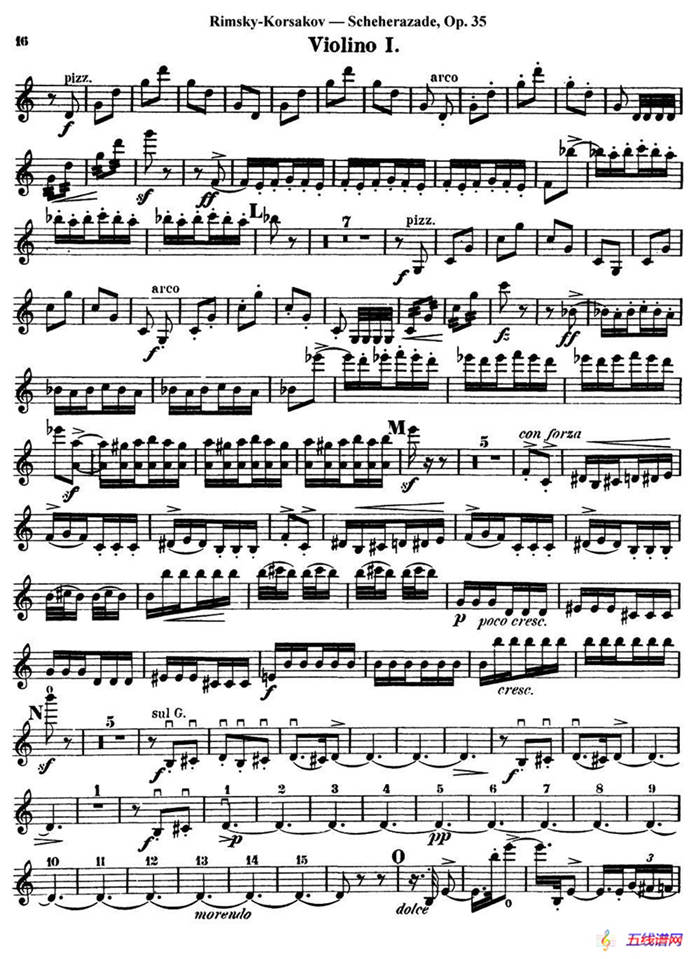 Scheherazade（Ⅳ）Op.35（第一小提琴）