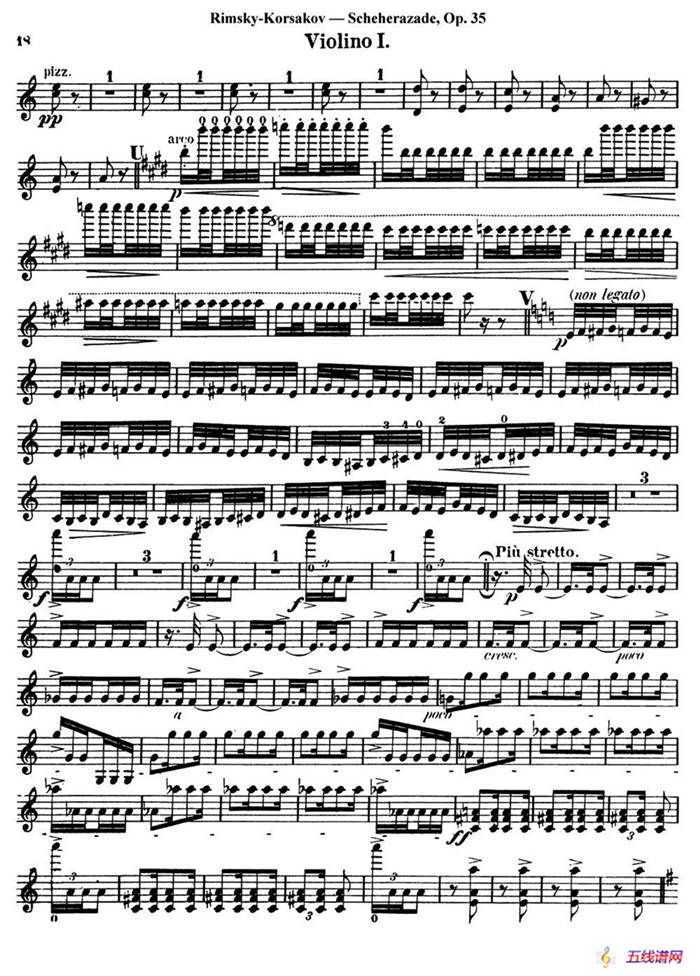 Scheherazade（Ⅳ）Op.35（第一小提琴）