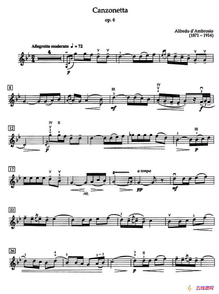 Canzonetta Op.6（短歌）
