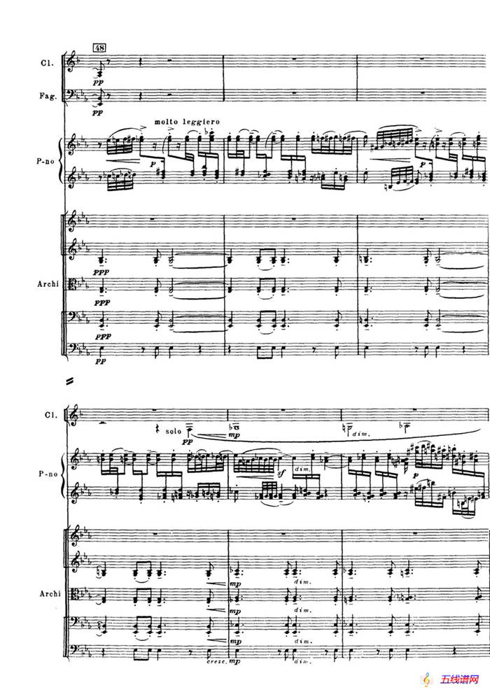 拉赫玛尼诺夫第三钢琴协奏曲总谱完整版（P81—100）