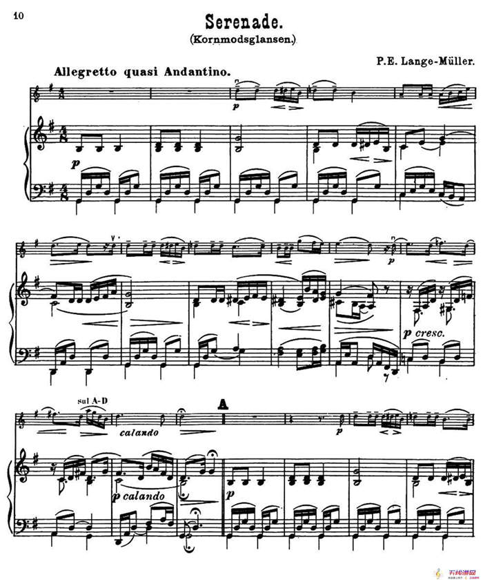Serenade.（小提琴+钢琴伴奏）