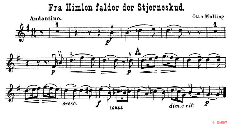 Fra Himlen falder der Stjerneskud.