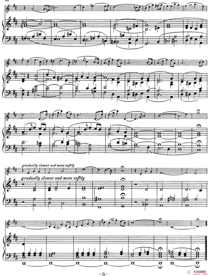 25首小提琴曲合集：Melody.（F. TH. CURSCH-BUHREN Op.157，No.1）（小提琴+钢琴伴奏）