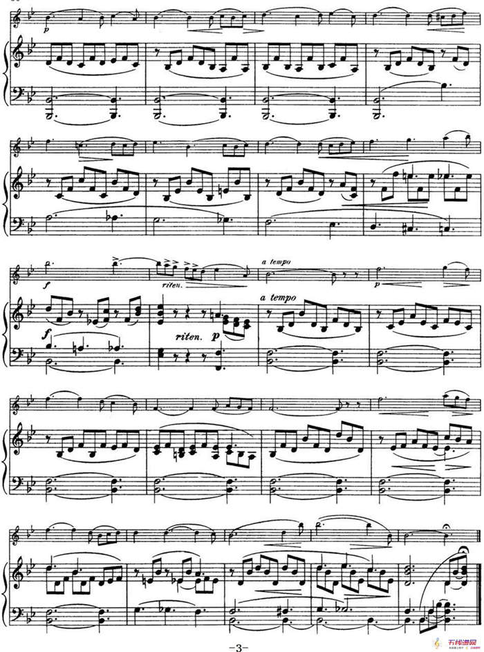 25首小提琴曲合集：Romance（HANS SITT. Op.26，No.5）.（小提琴+钢琴伴奏）