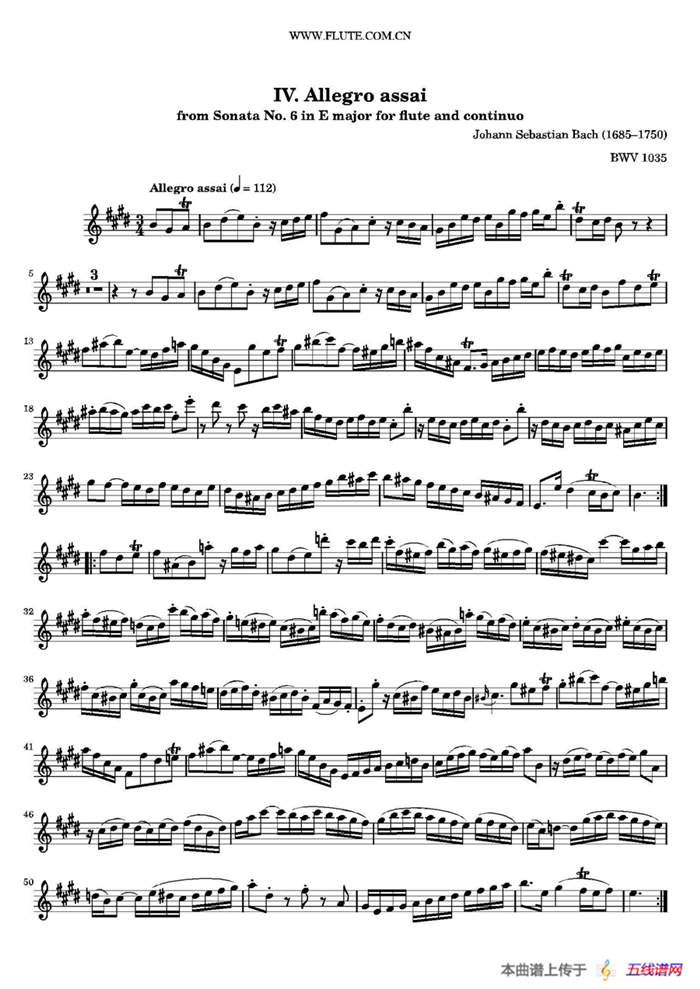Allegro Assai（BWV1035 ）