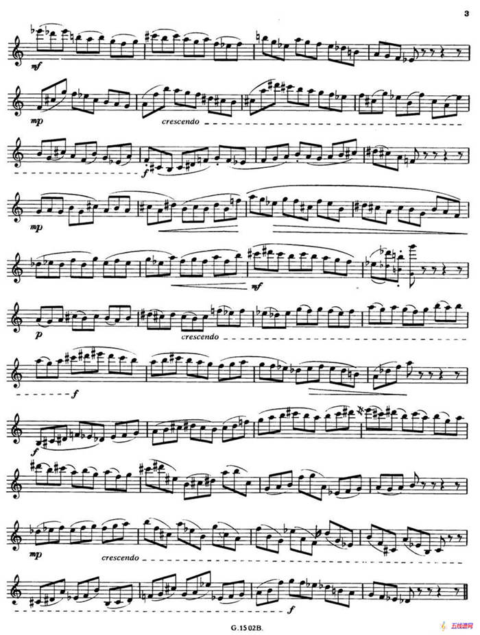 拉库尔萨克斯管练习曲28首（1—5）