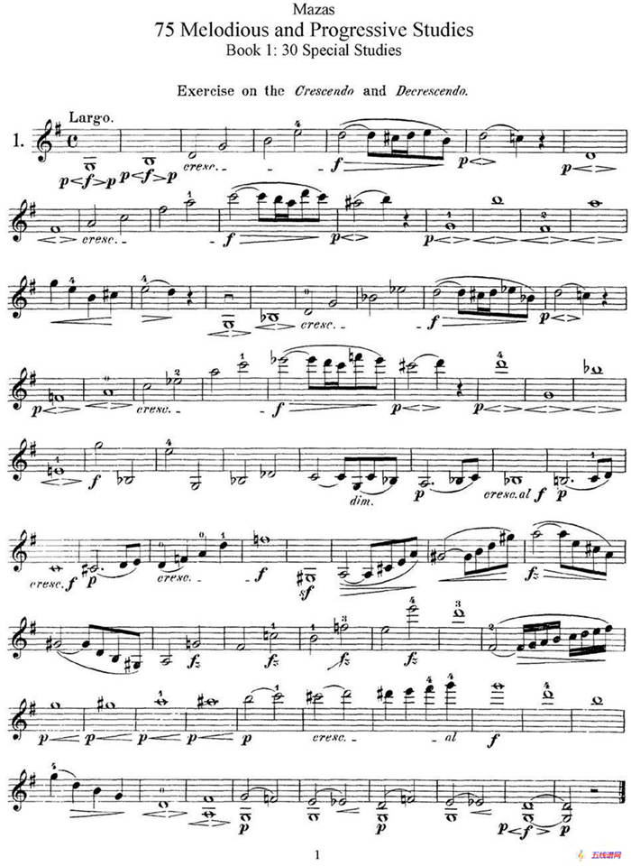 马扎斯小提琴练习曲 Op.36 第一册 特殊练习曲（1）