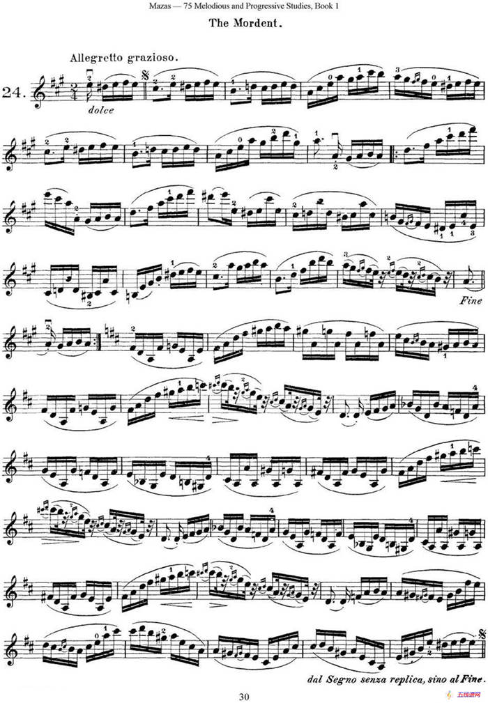 马扎斯小提琴练习曲 Op.36 第一册 特殊练习曲（24）
