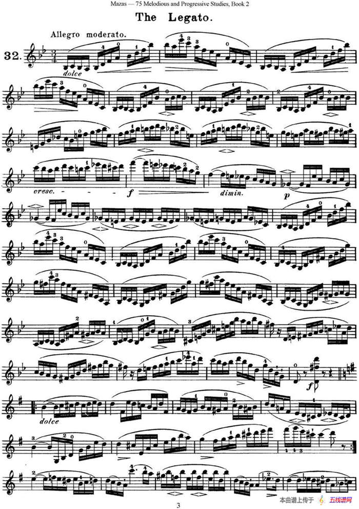 马扎斯小提琴练习曲 Op.36 第二册 华丽练习曲（32）