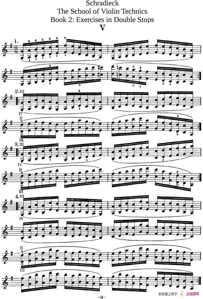 史拉迪克小提琴技术练习 第2册（Ⅴ）