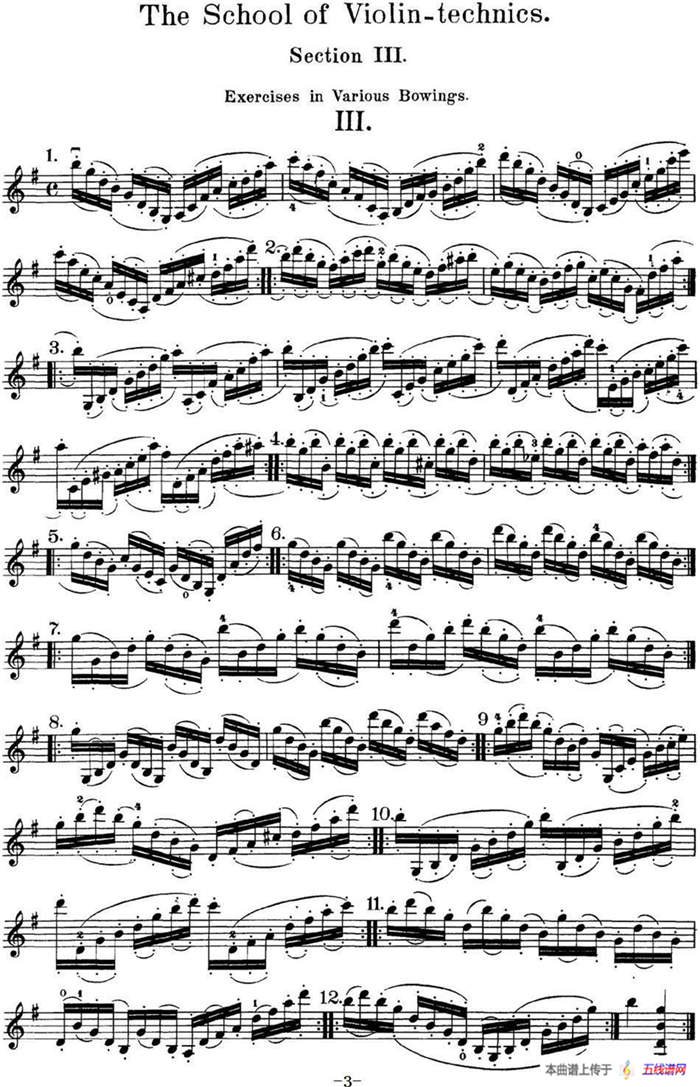史拉迪克小提琴技术练习 第3册（Ⅲ）