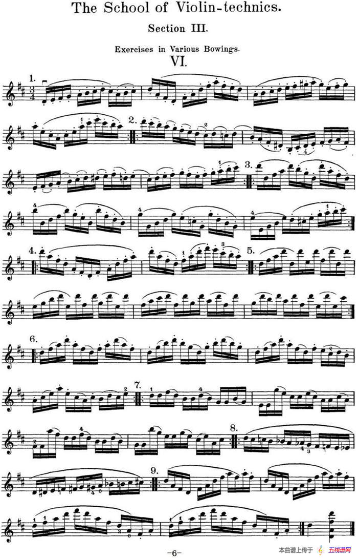 史拉迪克小提琴技术练习 第3册（Ⅵ）
