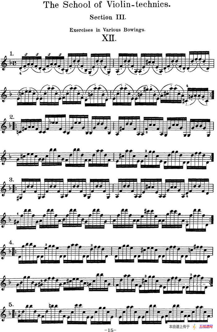 史拉迪克小提琴技术练习 第3册（Ⅻ）
