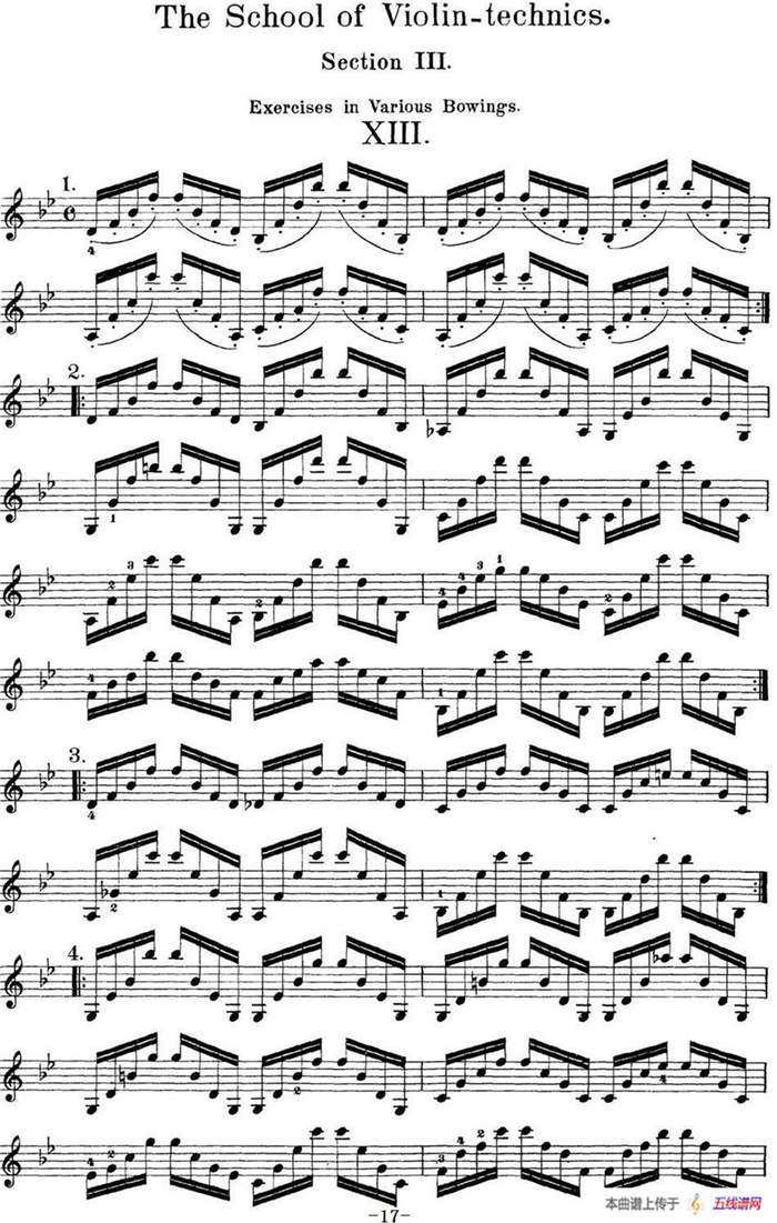史拉迪克小提琴技术练习 第3册（XIII）
