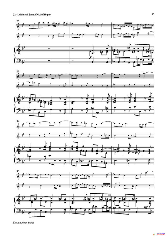 Sonate Nr.10（次中音萨克斯二重奏+管风琴）