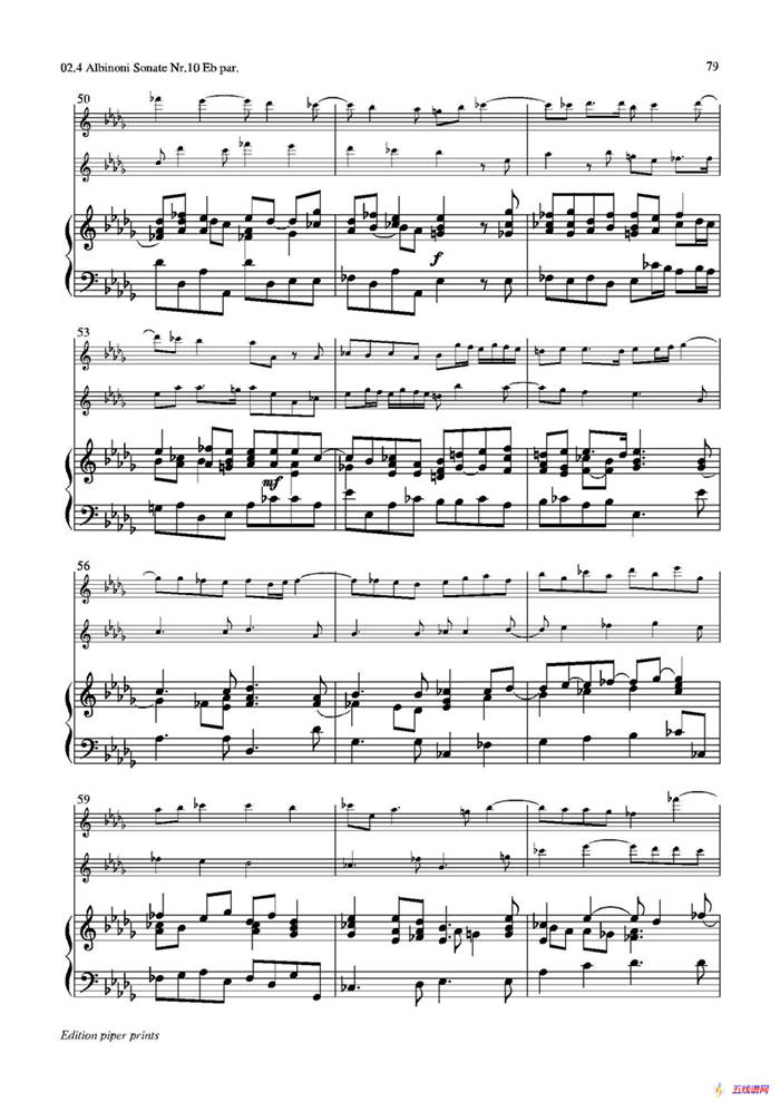 Sonate Nr.10（中音萨克斯二重奏+管风琴）