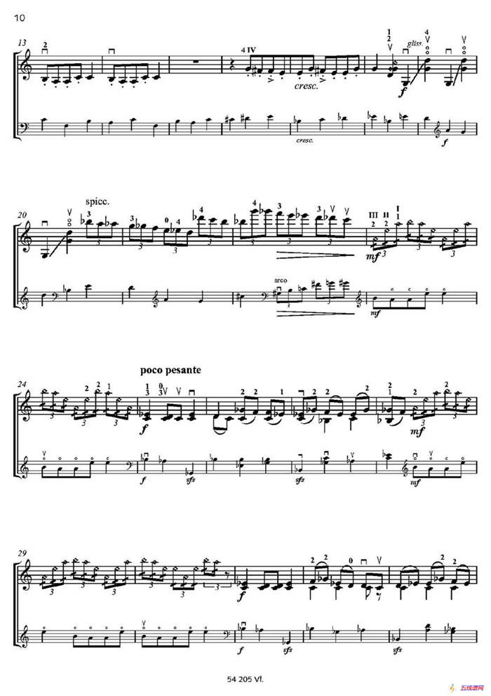 Duo concertante（炫技二重奏）（小提琴+低音提琴二重奏）