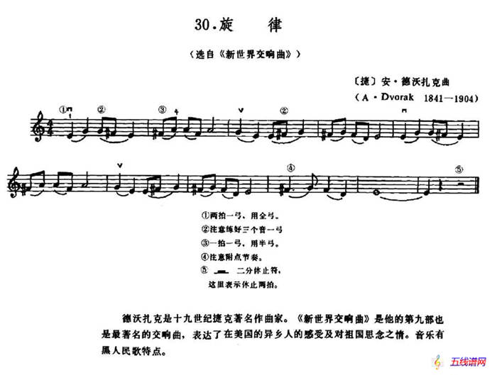 学琴之路练习曲30、旋律（选自《新世纪交响曲》）
