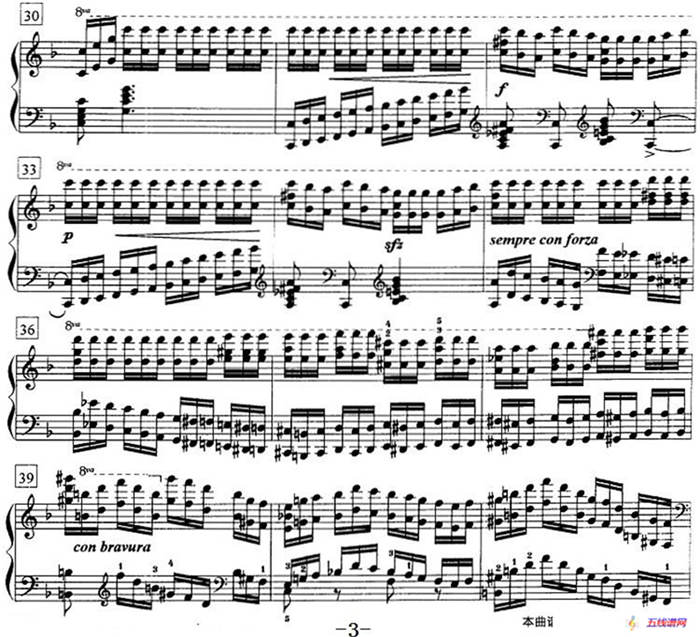 钢琴教程第七级 练习曲（Op.72 No.9）