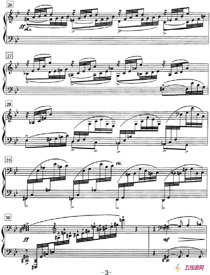 钢琴教程第八级 练习曲（Op.33 No.5）