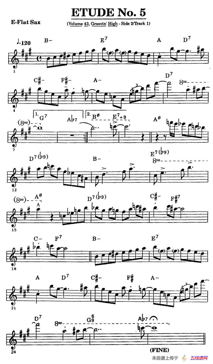 ETUDE No.5（中音萨克斯超吹练习曲）