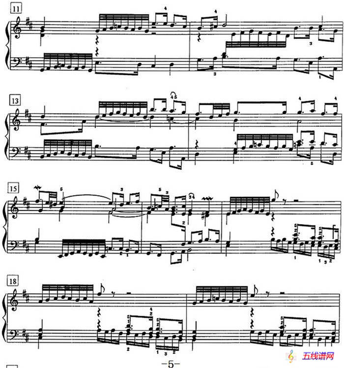 钢琴教程第八级 复调曲（前奏曲与赋格 《平均律》Ⅰ No.5）