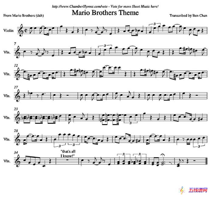Mario Brothers Theme