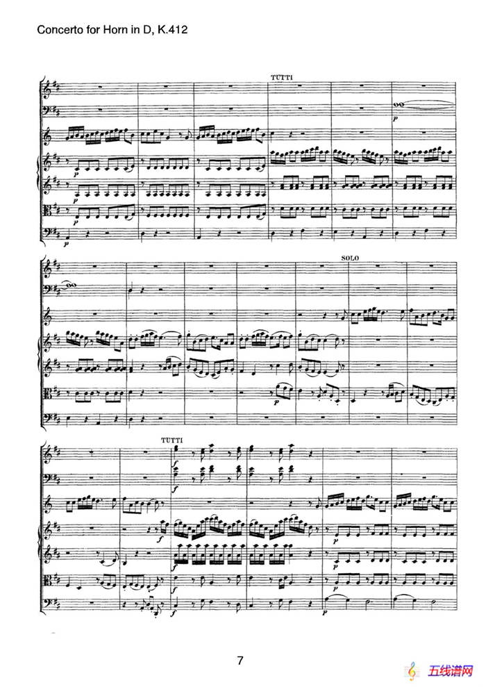 Concerto for Horn in D，K.412（D大调第一圆号协奏曲K412号作品）