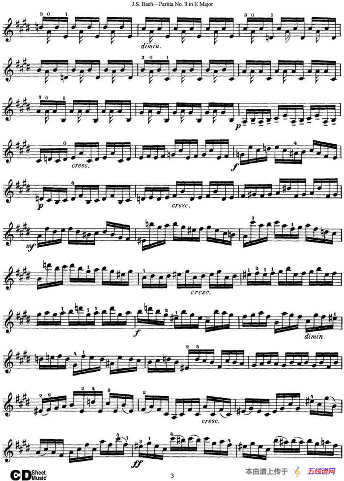 6 Violin Sonatas and Partitas 6.Partita No.3 in E Major
