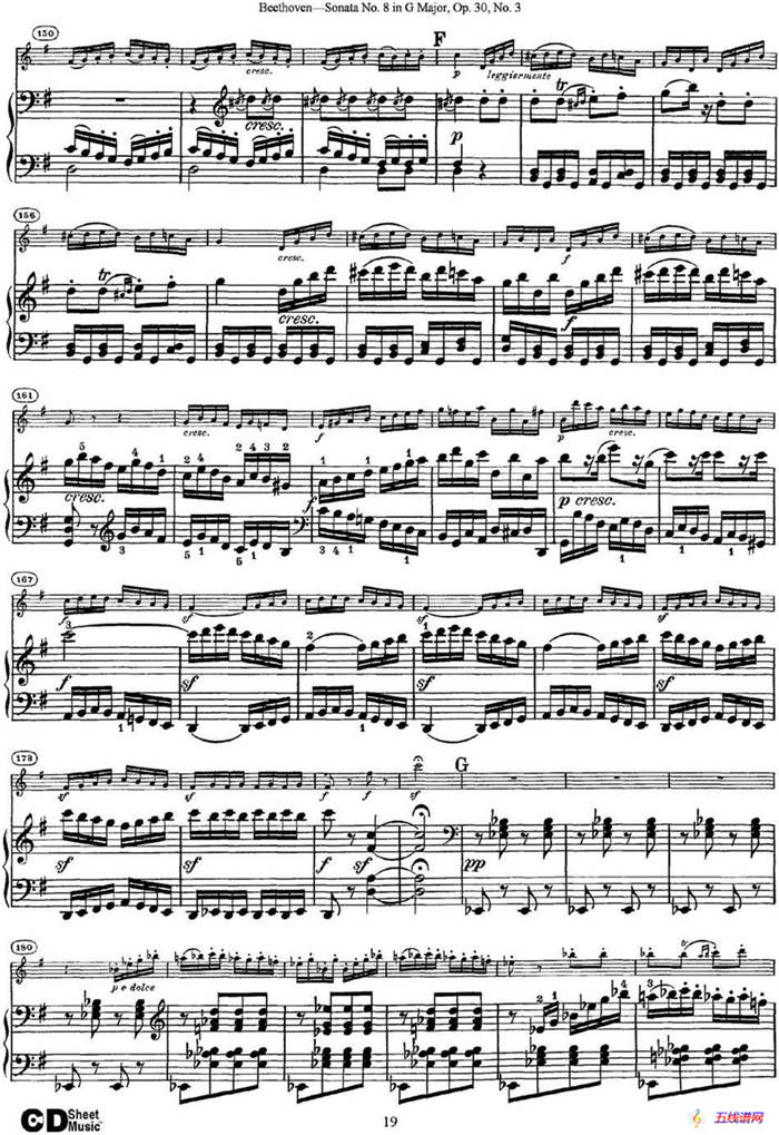 Violin Sonata No.8 in G Major Op.30 No.3（小提琴+钢琴伴奏）