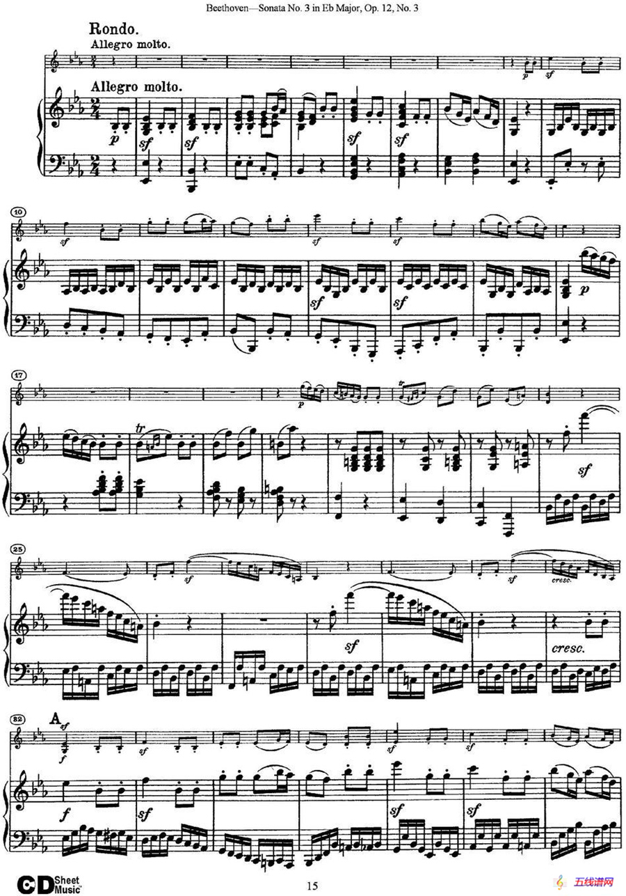 Violin Sonata No.3 in Eb Major Op.12 No.3（小提琴+钢琴伴奏）