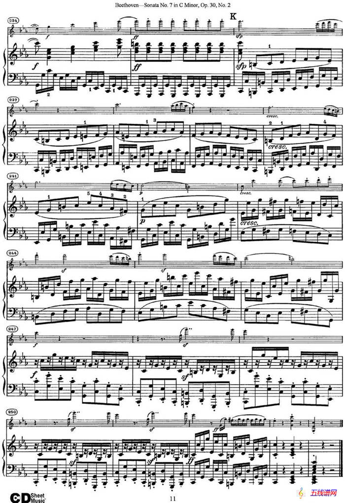 Violin Sonata No.7 in C Minor Op.30 No.2（小提琴+鋼琴伴奏）