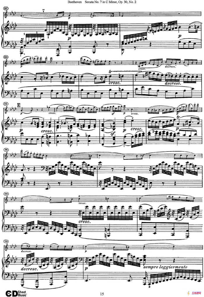 Violin Sonata No.7 in C Minor Op.30 No.2（小提琴+鋼琴伴奏）