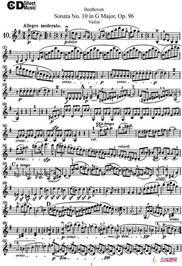 Violin Sonata No.10 in G Major Op.96