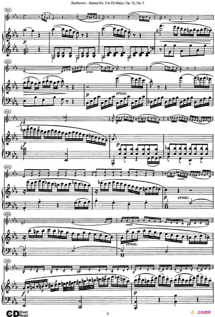 Violin Sonata No.3 in Eb Major Op.12 No.3（小提琴+钢琴伴奏）