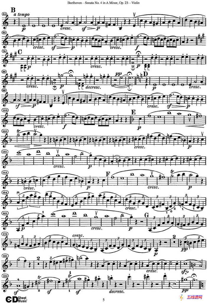 Violin Sonata No.4 in A Minor Op.23