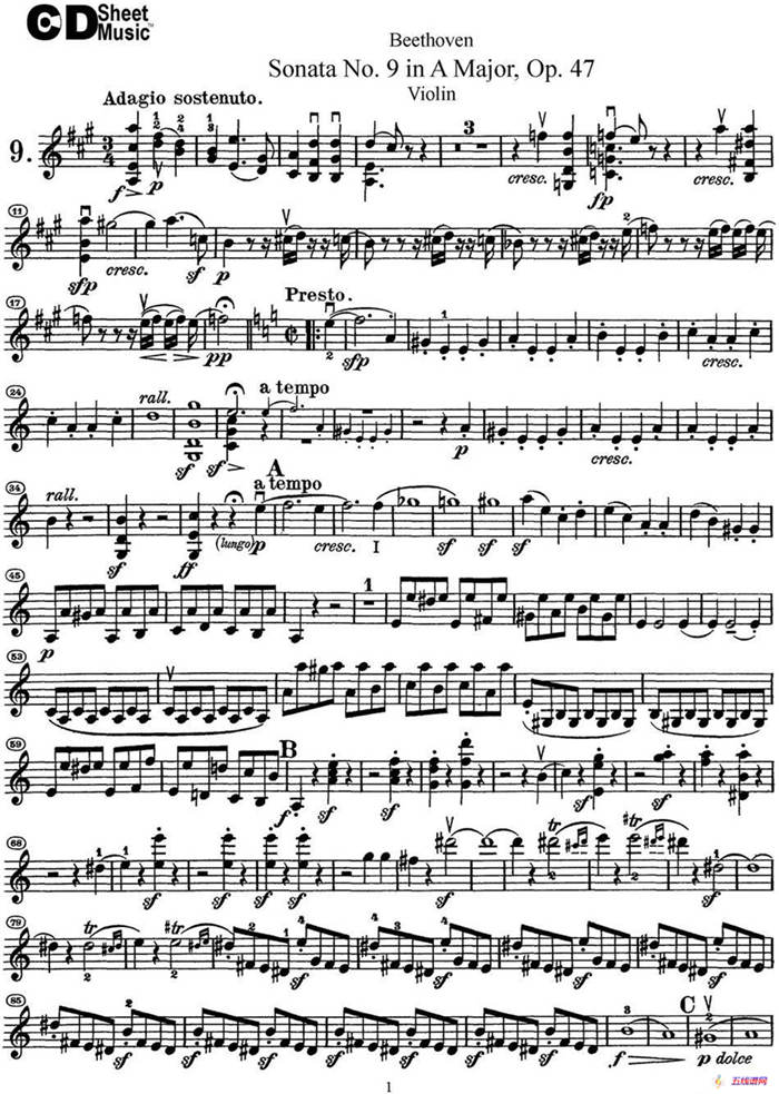 Violin Sonata No.9 in A Major Op.47